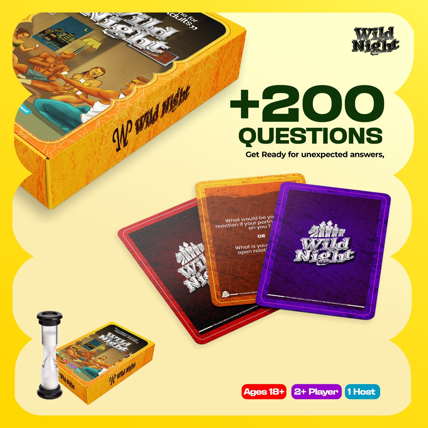 WILD NIGHT: The Spicy, Funny & Unforgettable Game Night Experience for Adults | Perfect for Parties, Game Nights, & Couples!