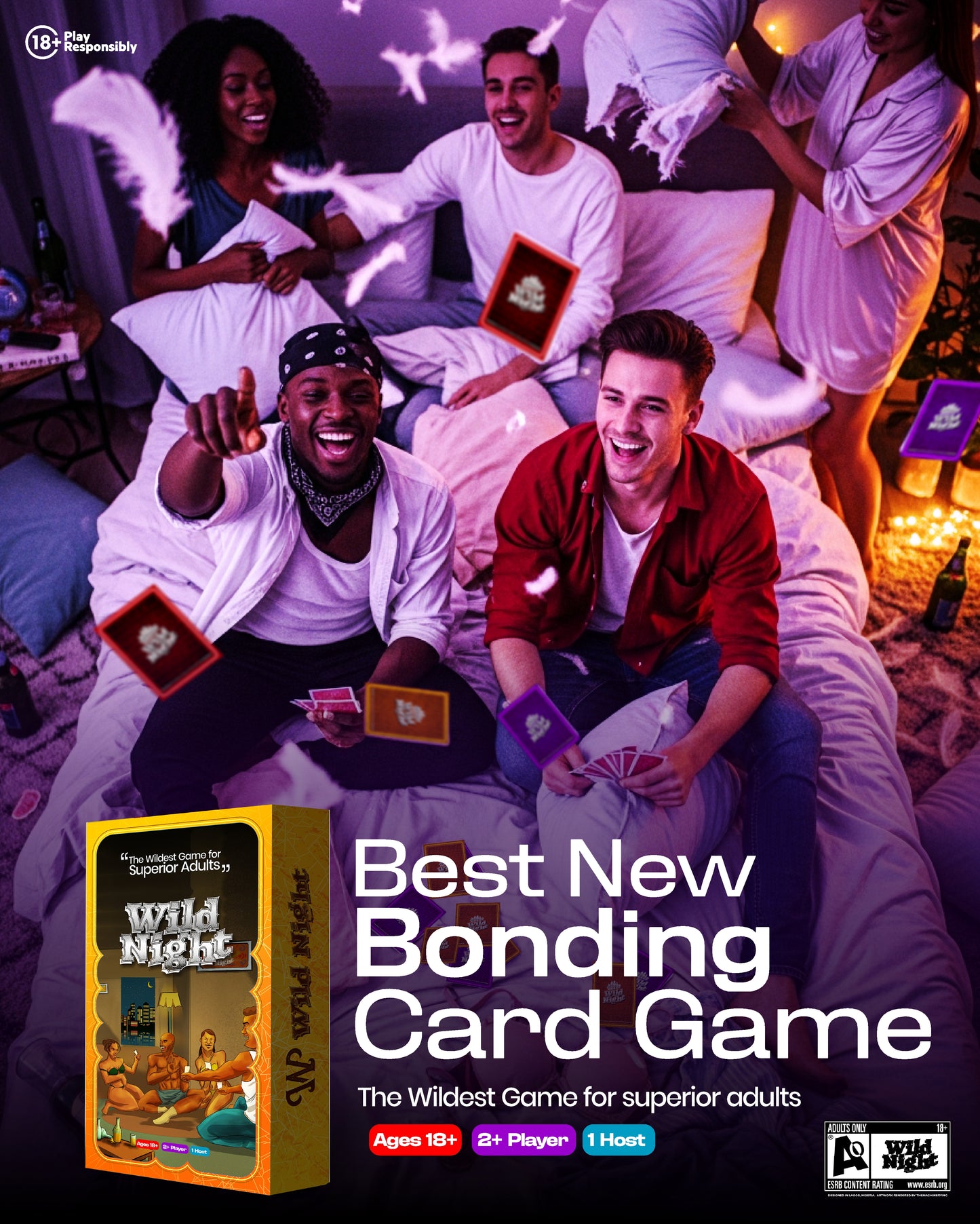 WILD NIGHT: The Spicy, Funny & Unforgettable Game Night Experience for Adults | Perfect for Parties, Game Nights, & Couples!