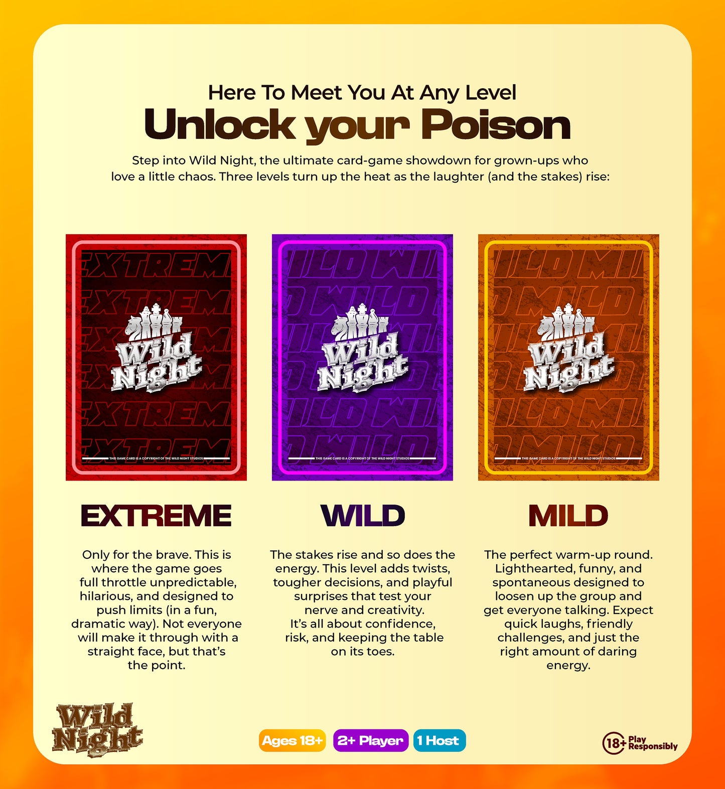 WILD NIGHT: The Spicy, Funny & Unforgettable Game Night Experience for Adults | Perfect for Parties, Game Nights, & Couples!